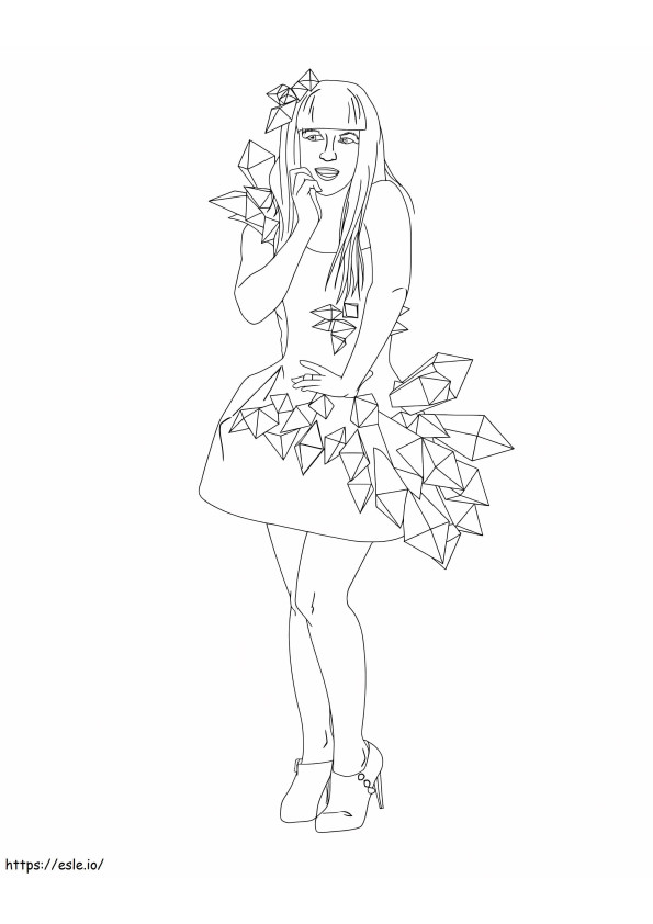 Lovely Lady Gaga coloring page