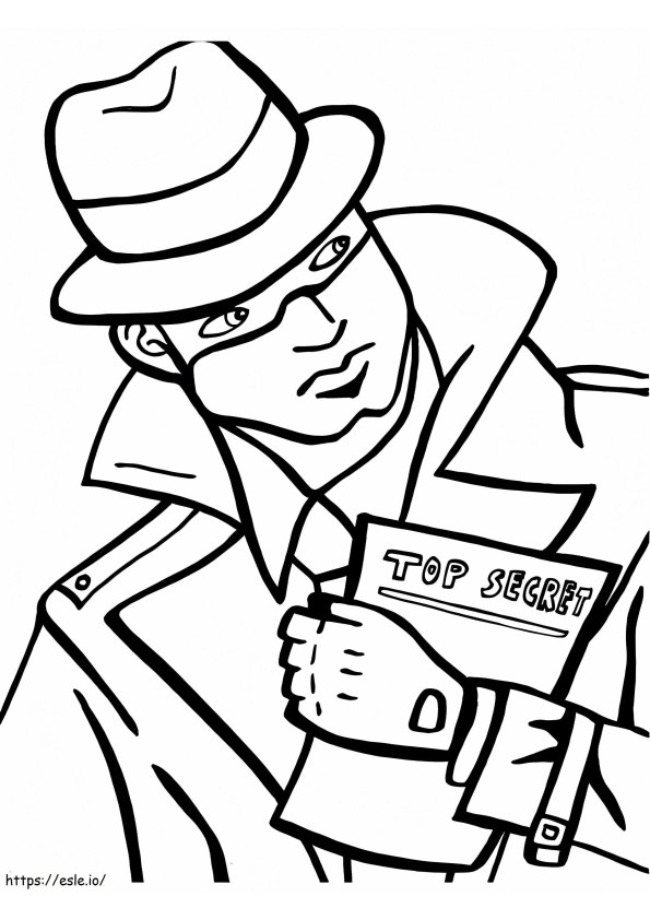 Detective And Secret File coloring page