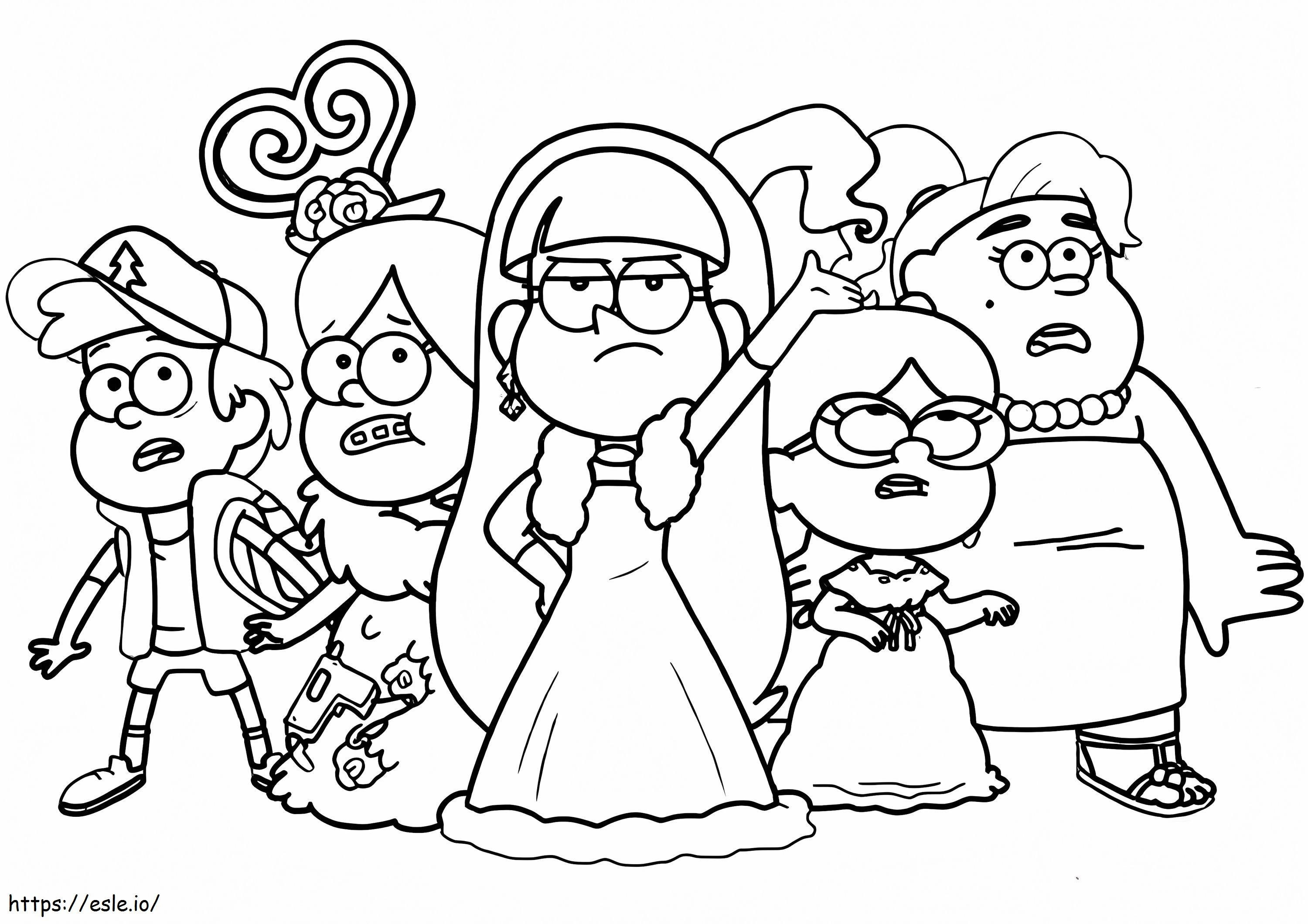 Gravity Falls Friend coloring page