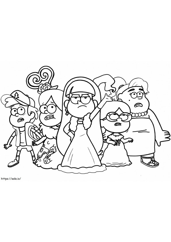 Gravity Falls Friend coloring page