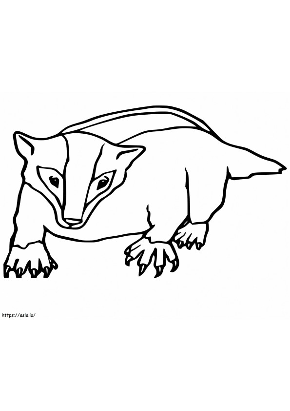 Stunning Badger coloring page