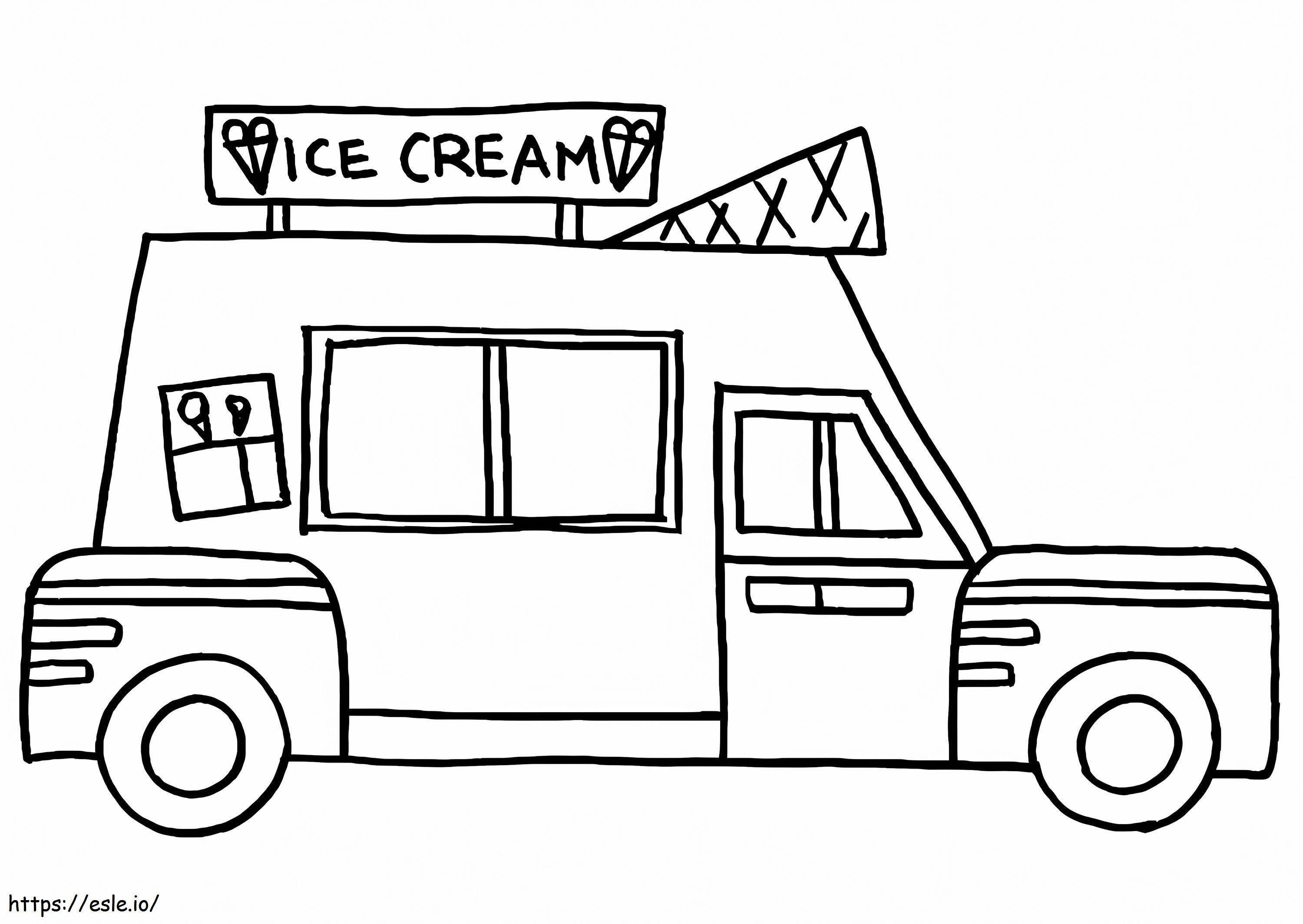 Camion Rod Ice Scream da colorare