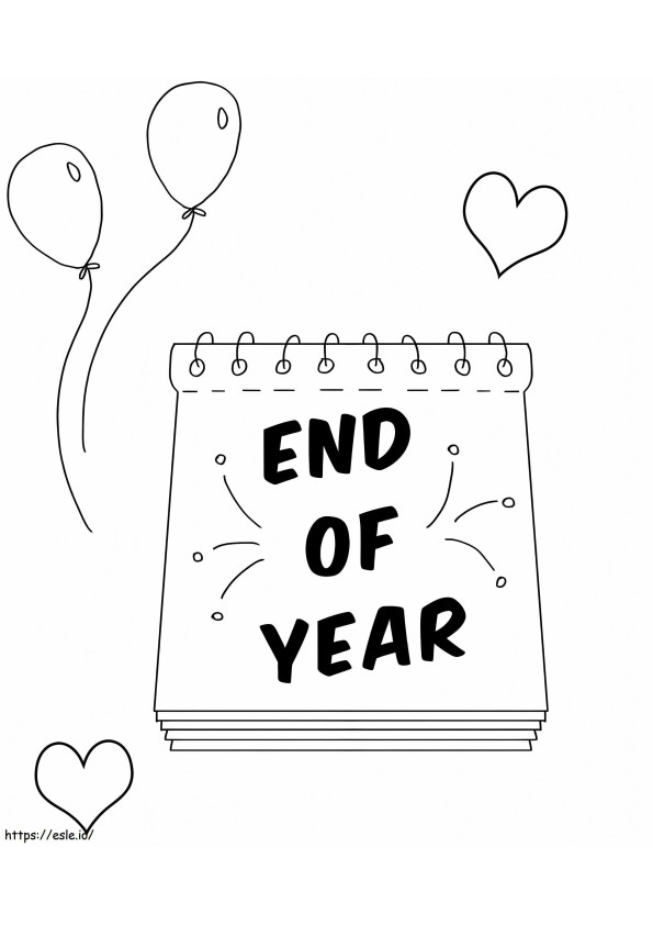 Printable End Of The Year coloring page