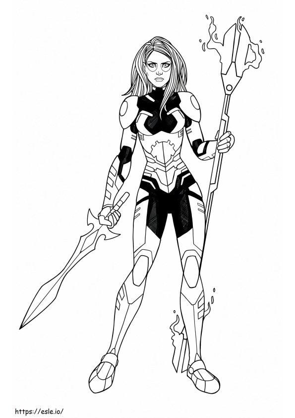 Awesome Gamora coloring page