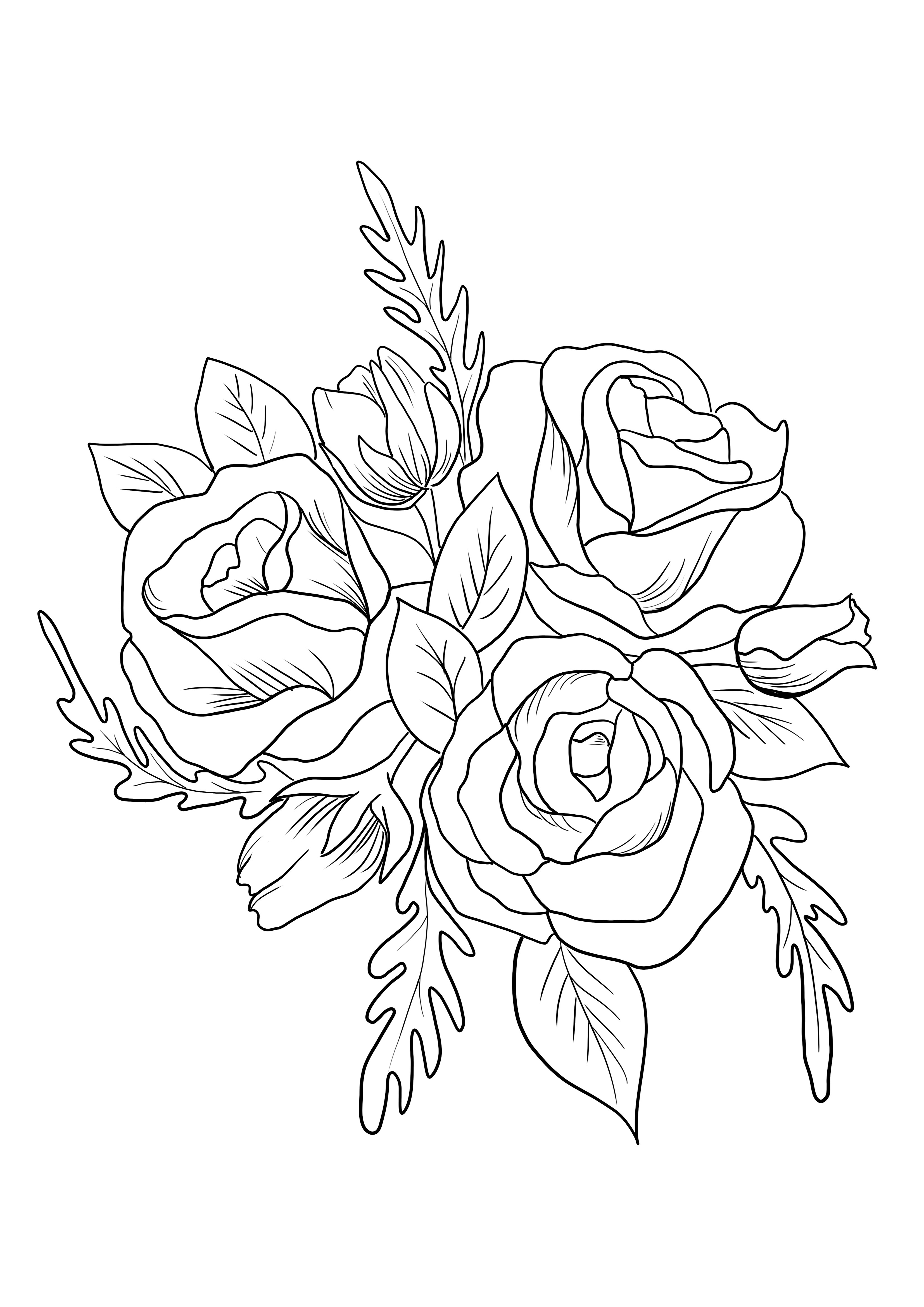 Disegni Da Colorare Bouquet Di Fiori Per Bambini Semplici Pagine Da