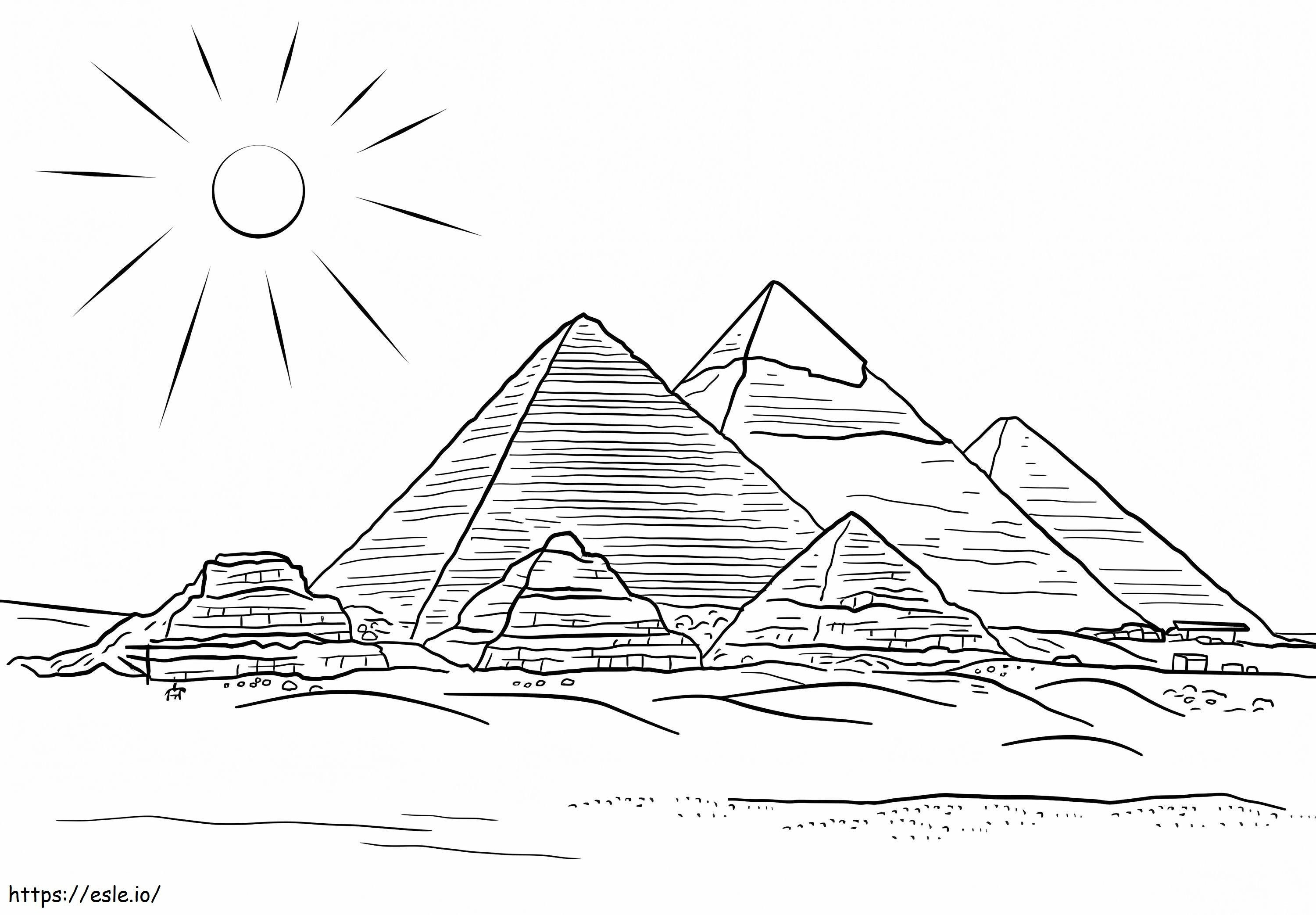Pyramiden von Gizeh ausmalbilder