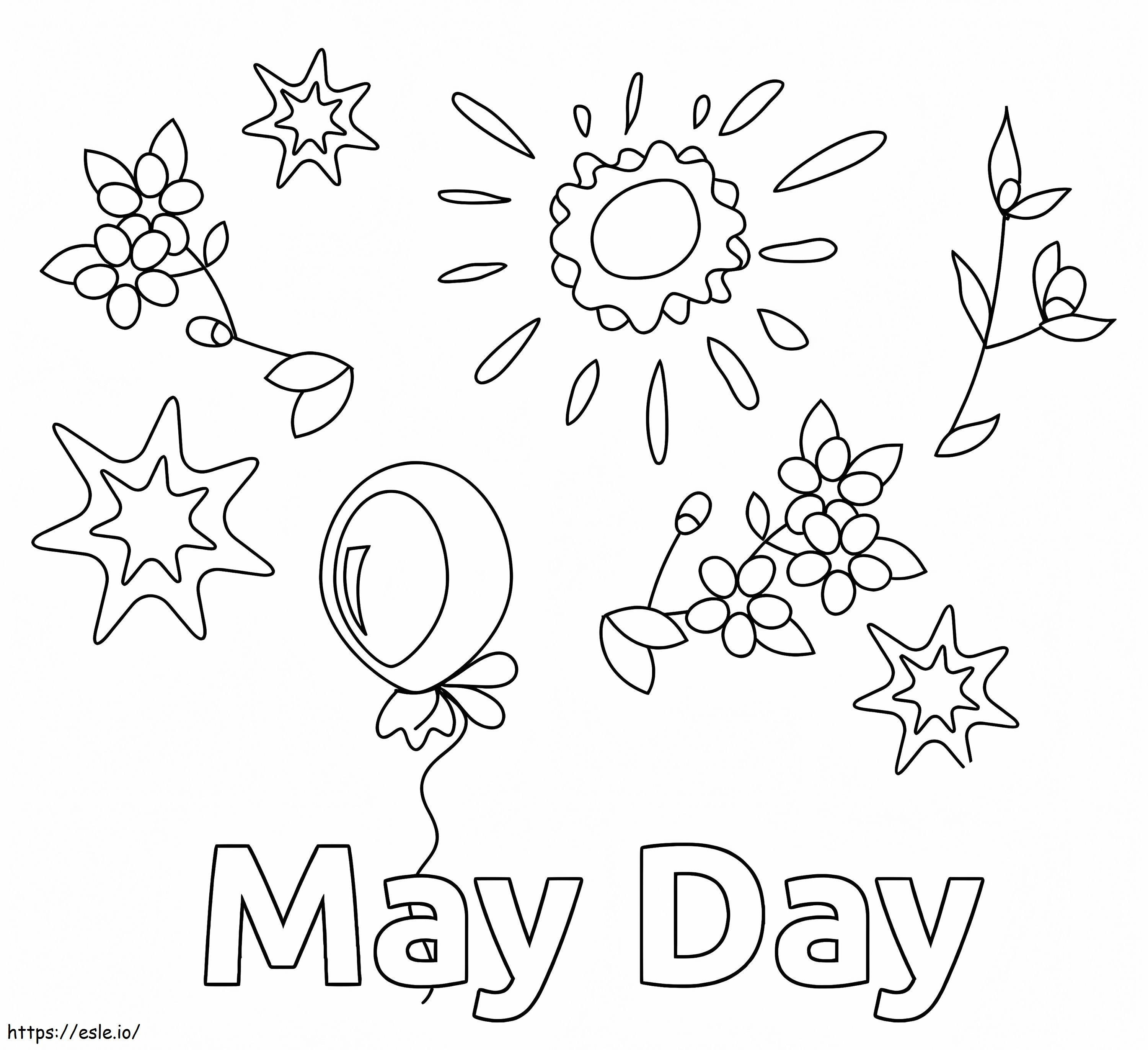 May Day 8 coloring page