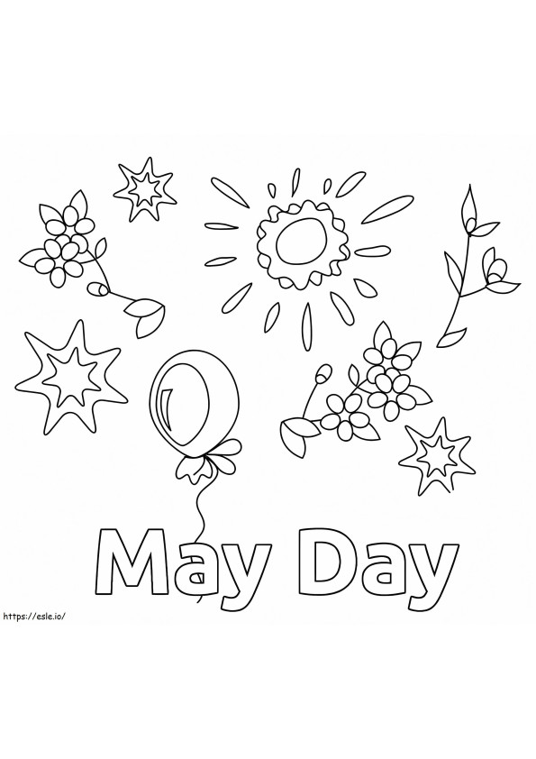 May Day 8 coloring page
