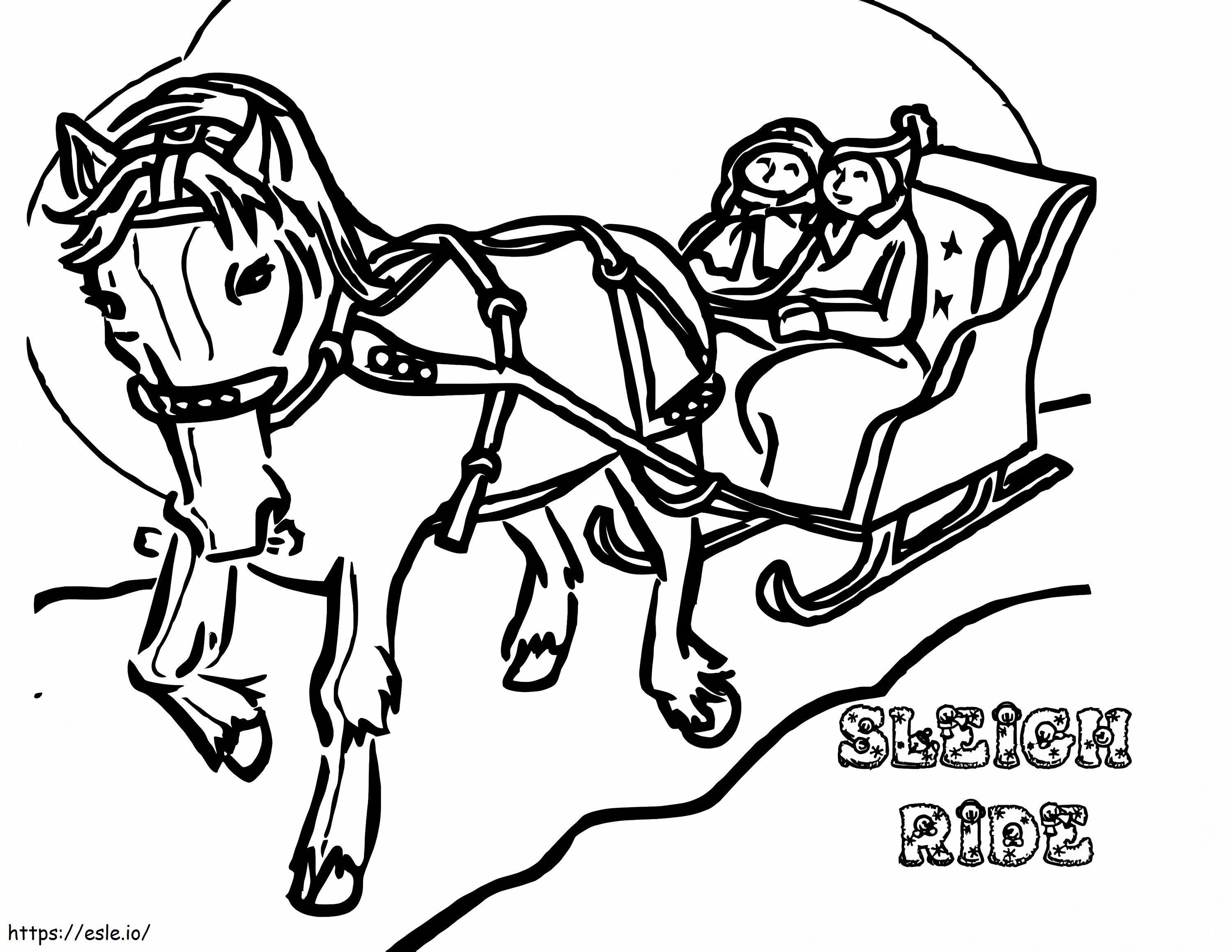 Sleigh Ride coloring page