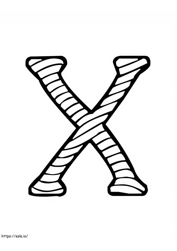 Letter X 3 coloring page