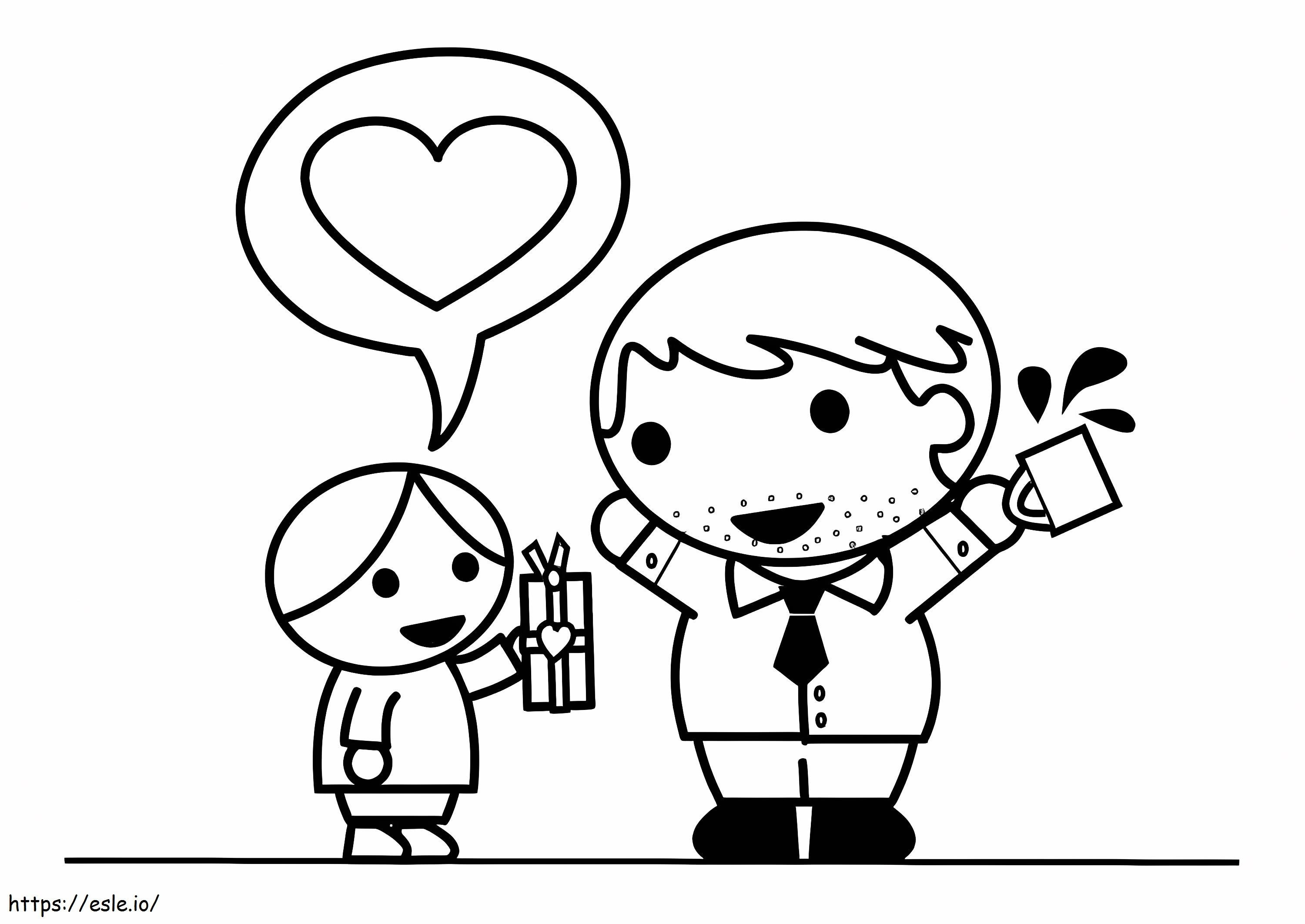 Good Father And Son coloring page