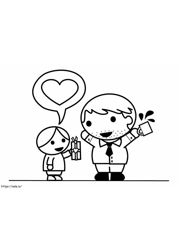Good Father And Son coloring page