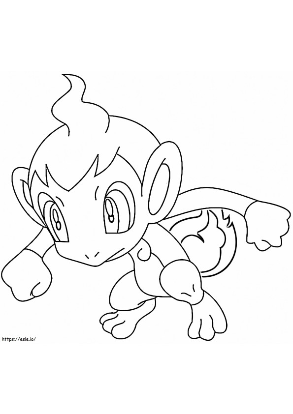 Chimchar 1 coloring page