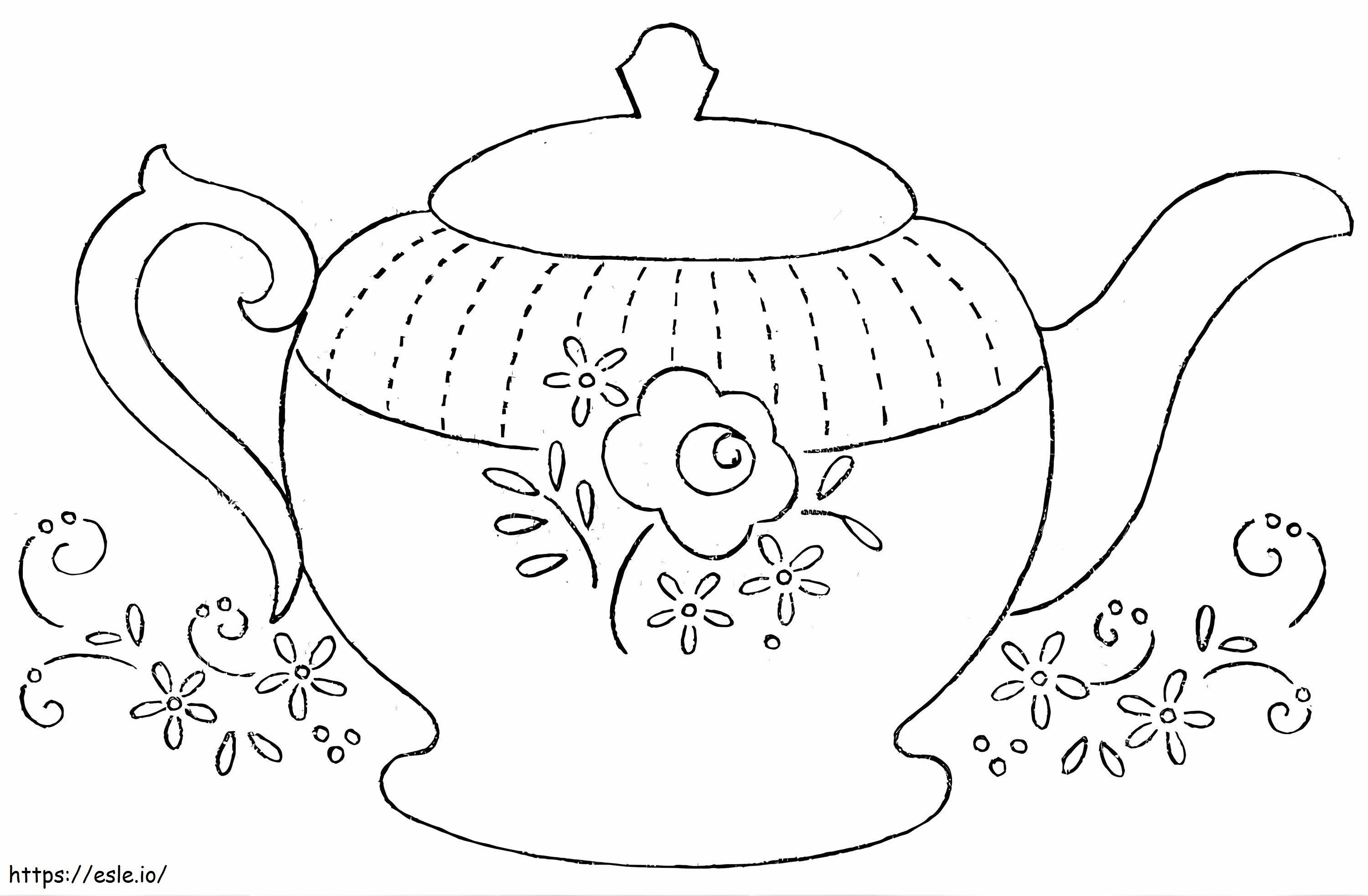 Free Teapot coloring page