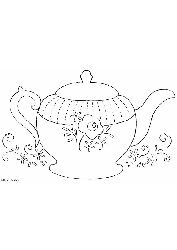 Free Teapot coloring page