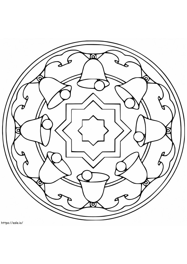 Eight Christmas Bells coloring page