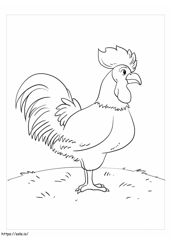 Big Rooster coloring page