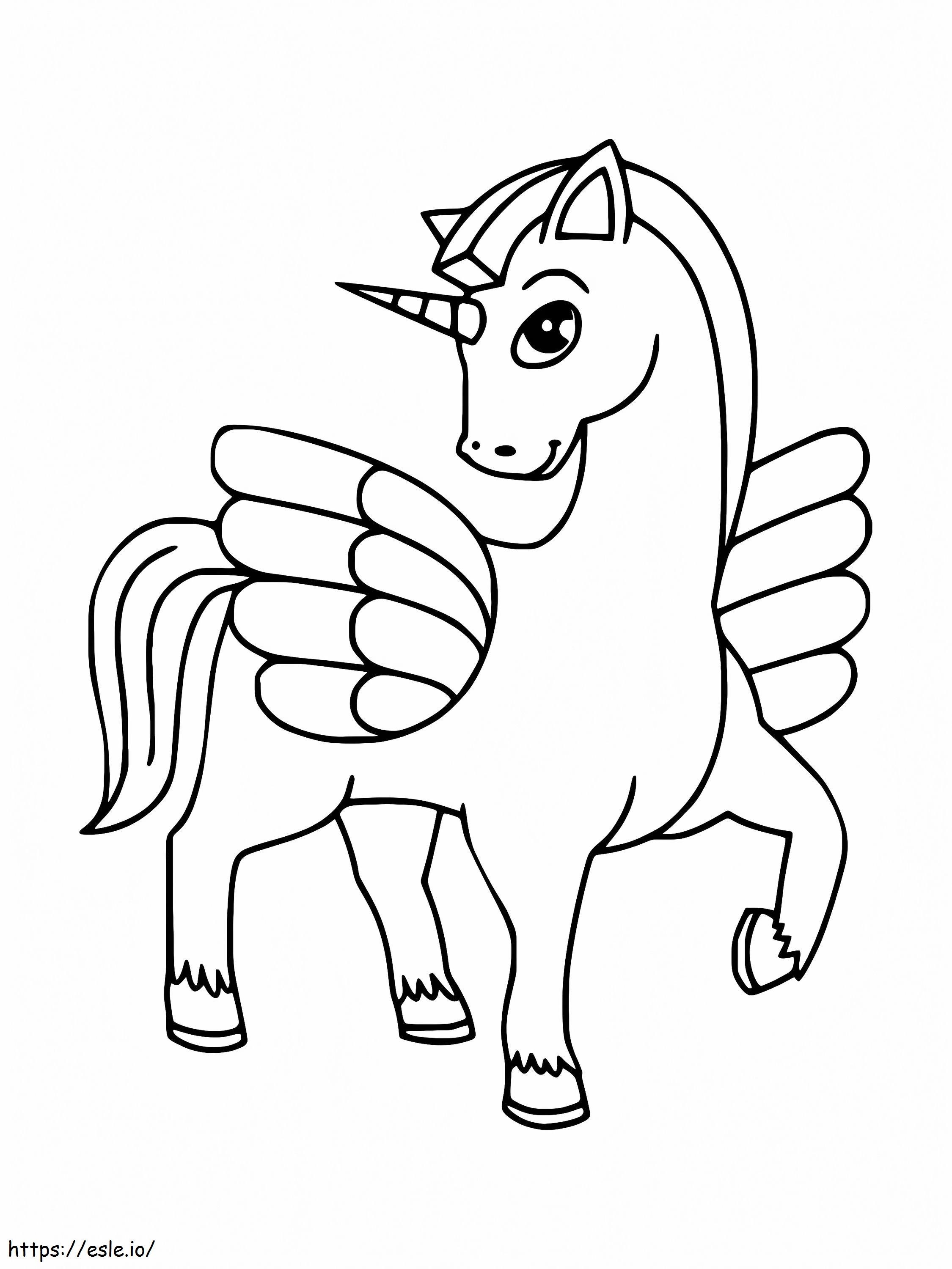 Short Winged Cute Alicorn coloring page