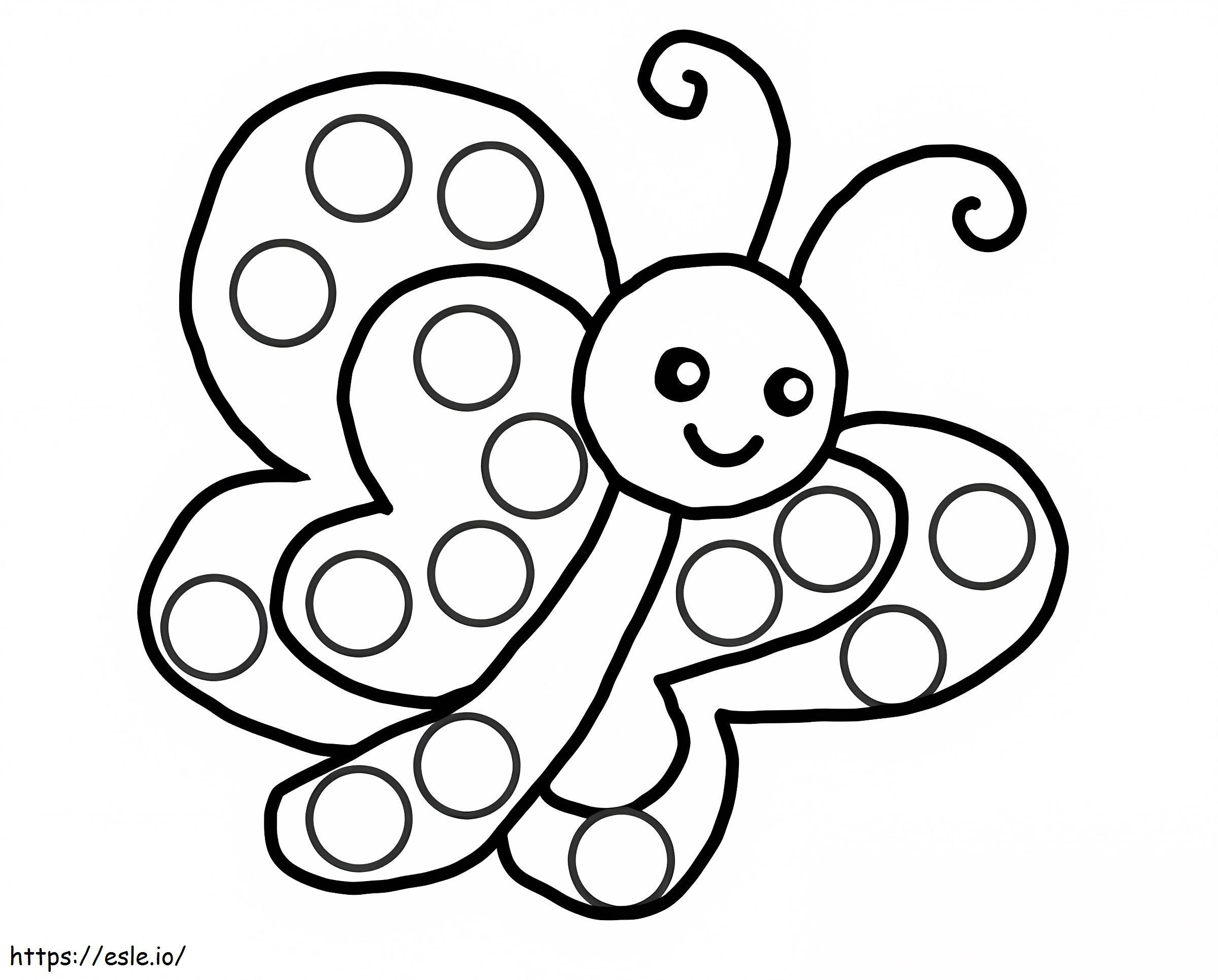Sticker Butterfly coloring page
