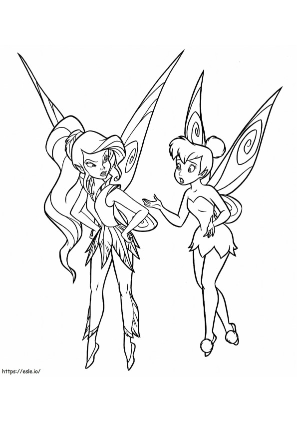 Tinkerbell Explained To Friends coloring page