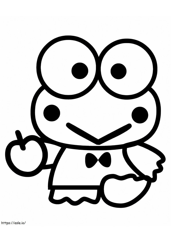 Cute Keroppi coloring page