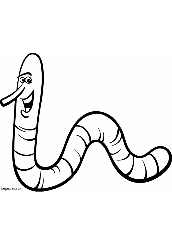 Dessin animé de ver de terre