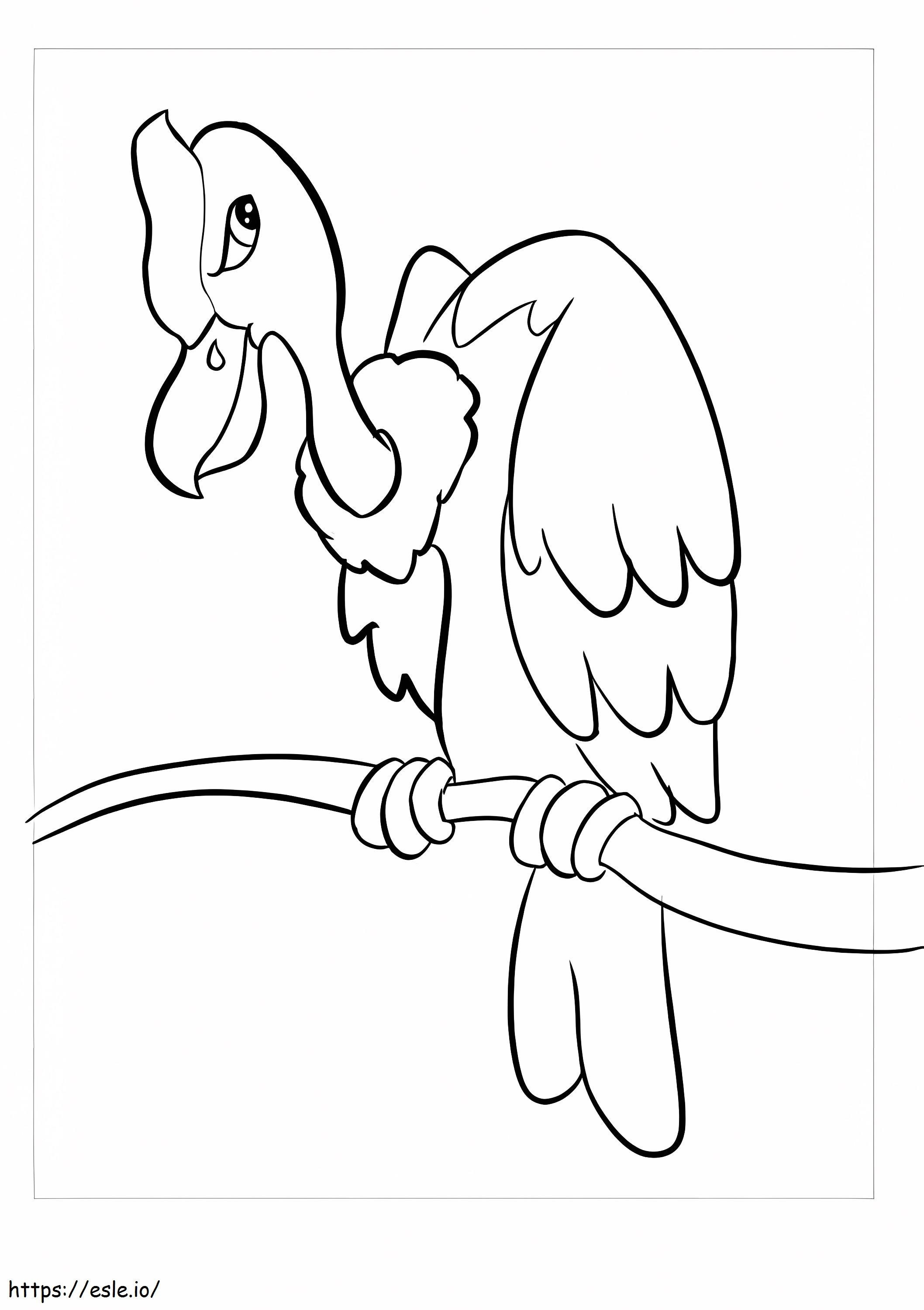 Condor de desenho animado para colorir