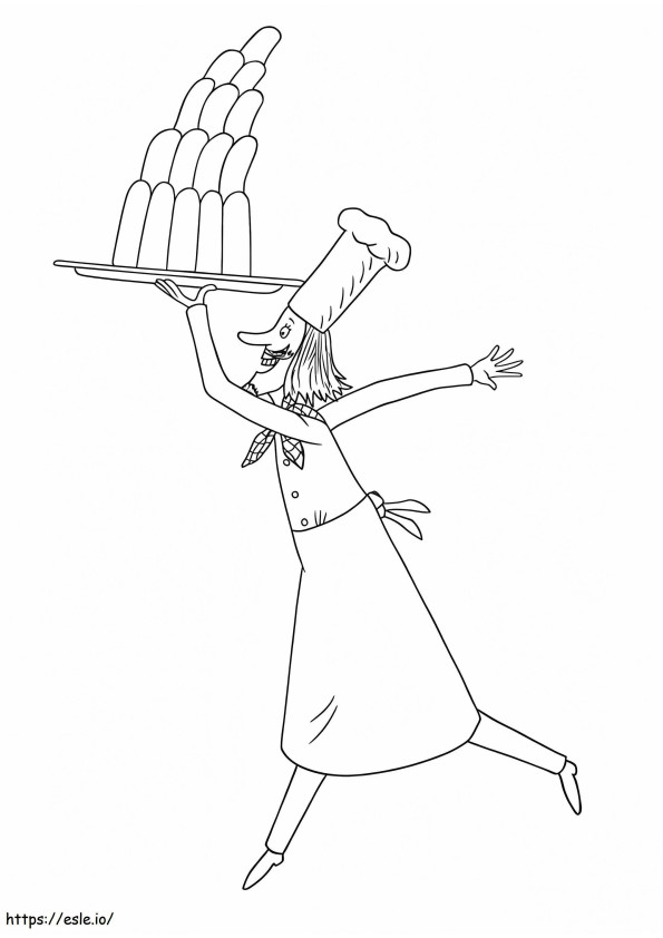 Chef From Little Princess coloring page
