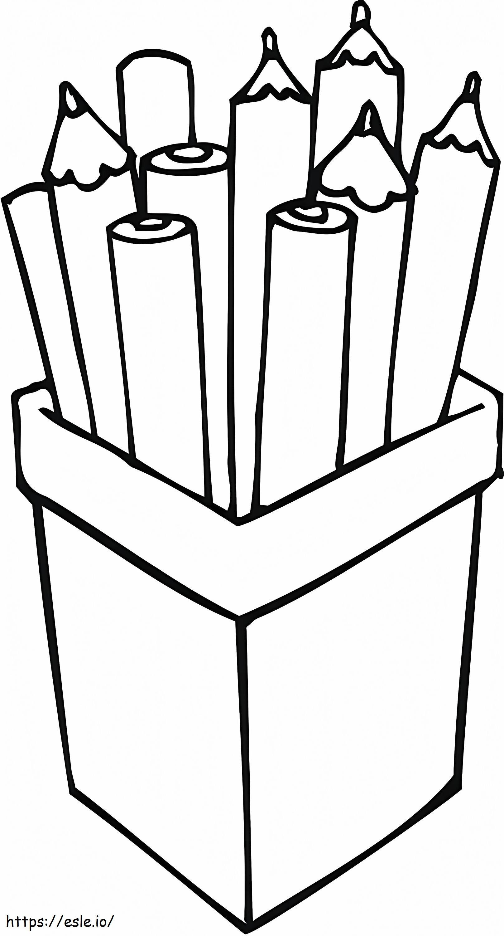 A Box Of Pencil coloring page