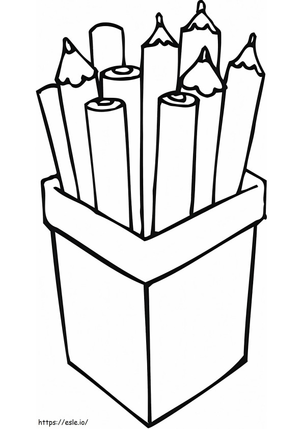 Eine Schachtel Bleistift ausmalbilder