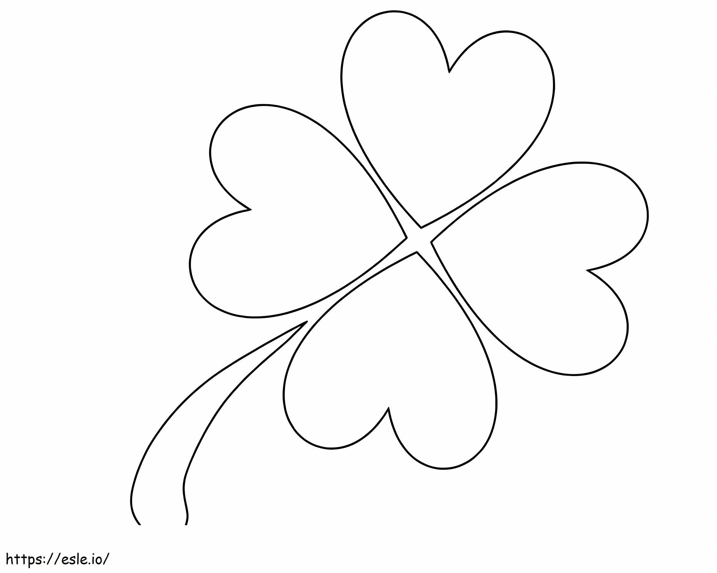 Beautiful Clover coloring page