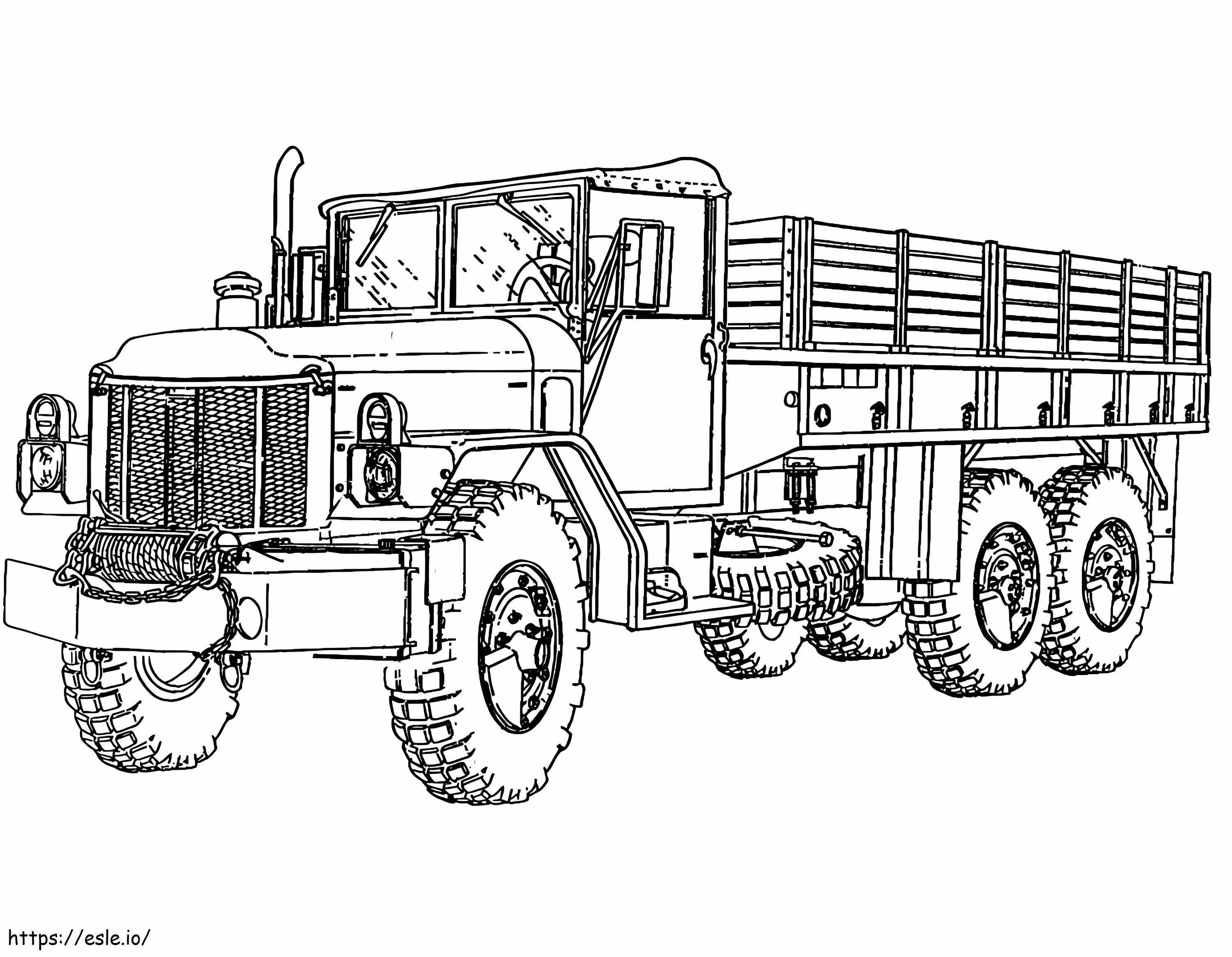 Printable Truck Coloring Page