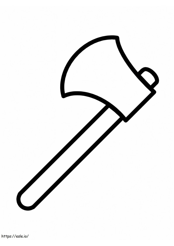 Axe coloring page