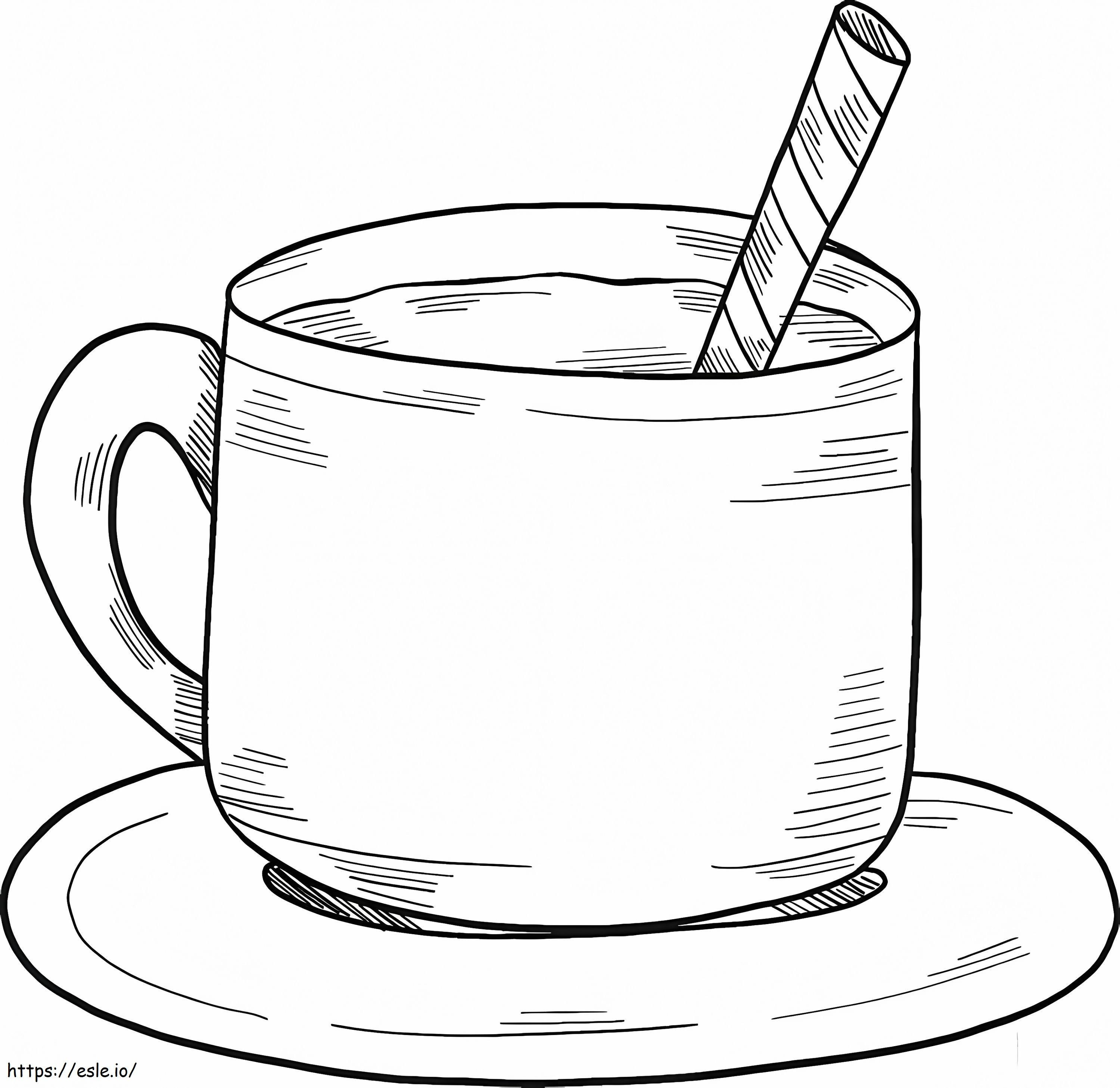 Hot Chocolate To Color coloring page