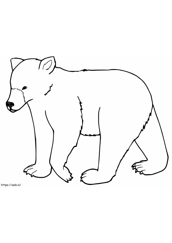 Coloriage Petit ours noir à imprimer dessin