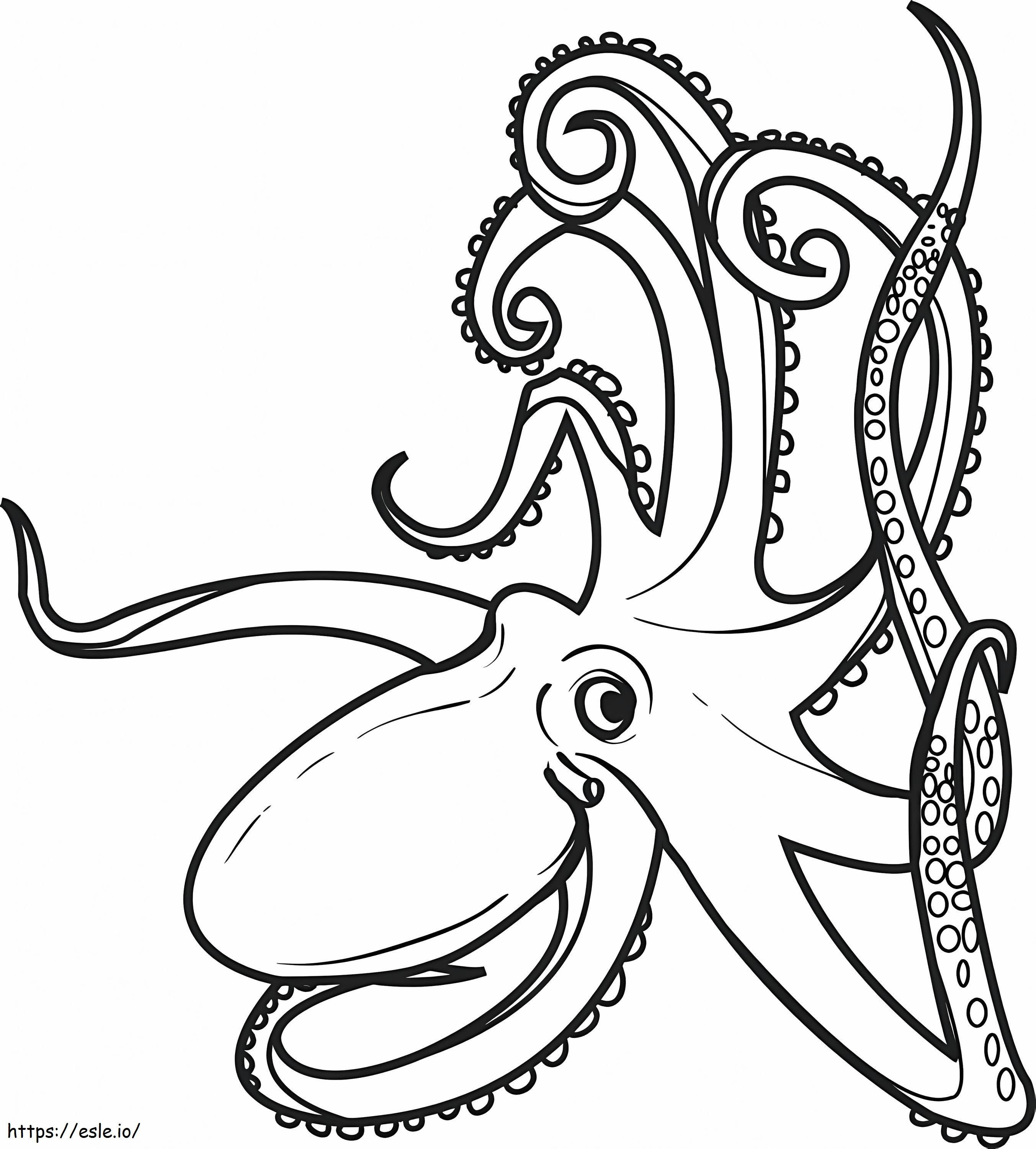 Awesome Octopus coloring page