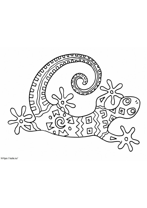 Lizard Alebrijes coloring page