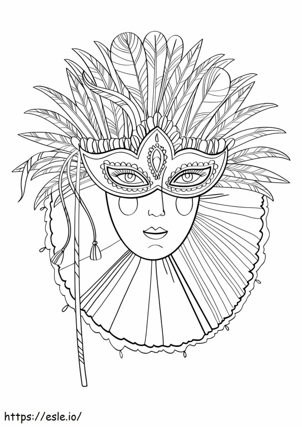 Coloriage 1527062019_Masque de Carnaval à imprimer dessin