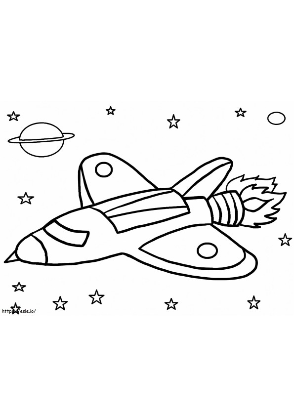 Nave espacial para crianças para colorir