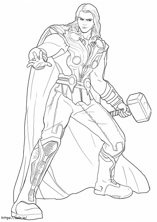 Handsome Thor coloring page