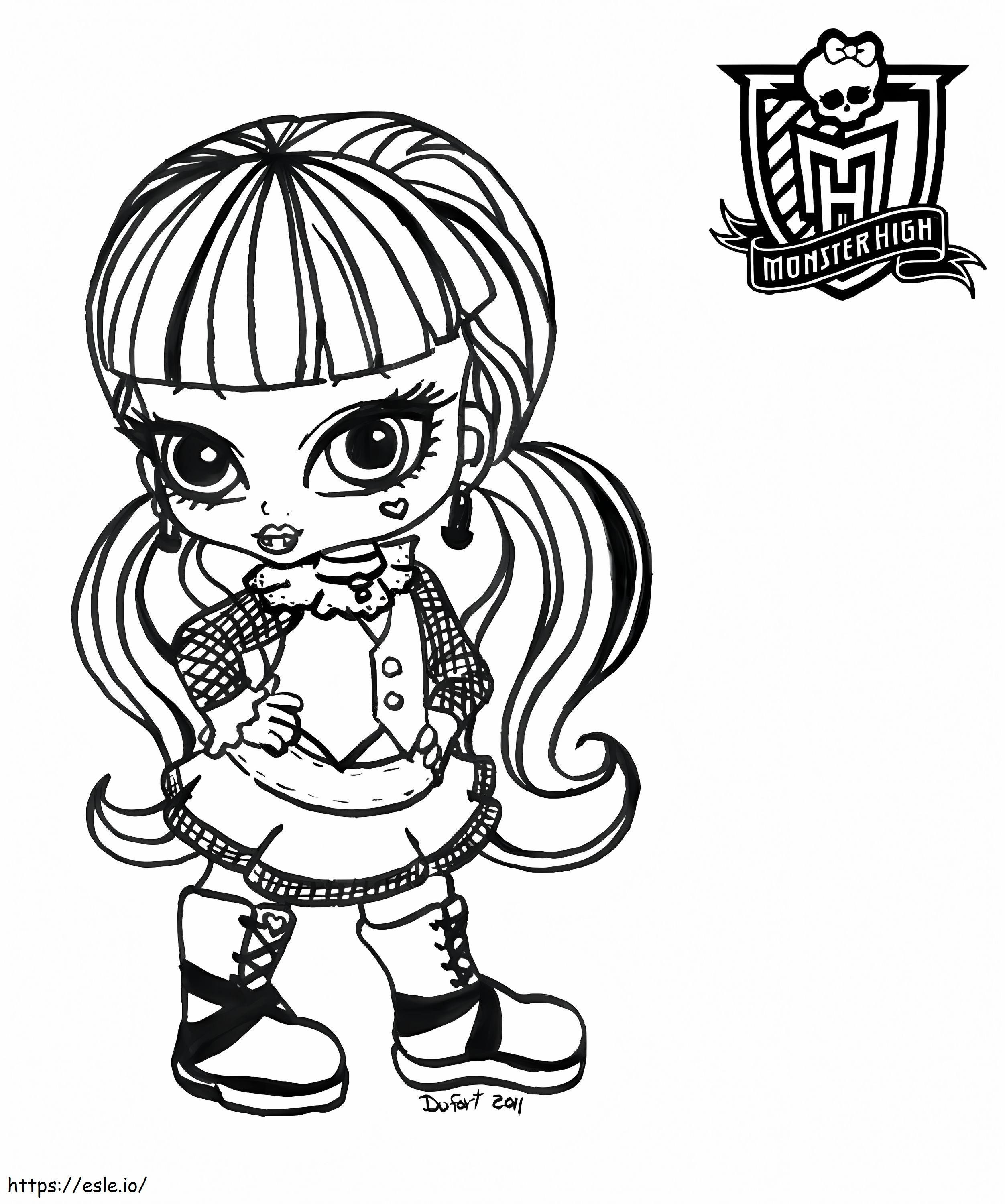 Draculaura Baby Monster High coloring page