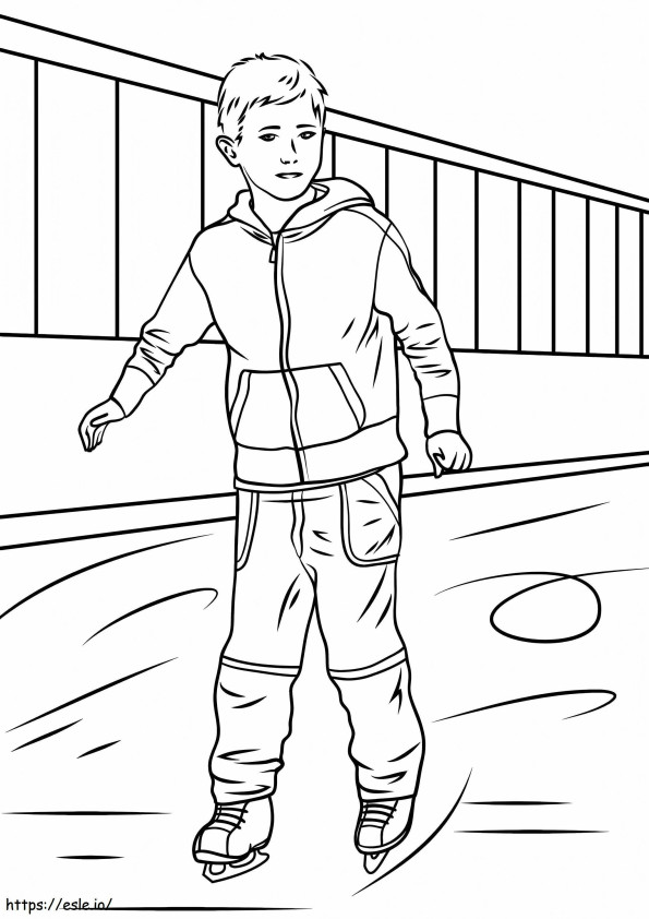 1556866281 Boy Ice Skater coloring page