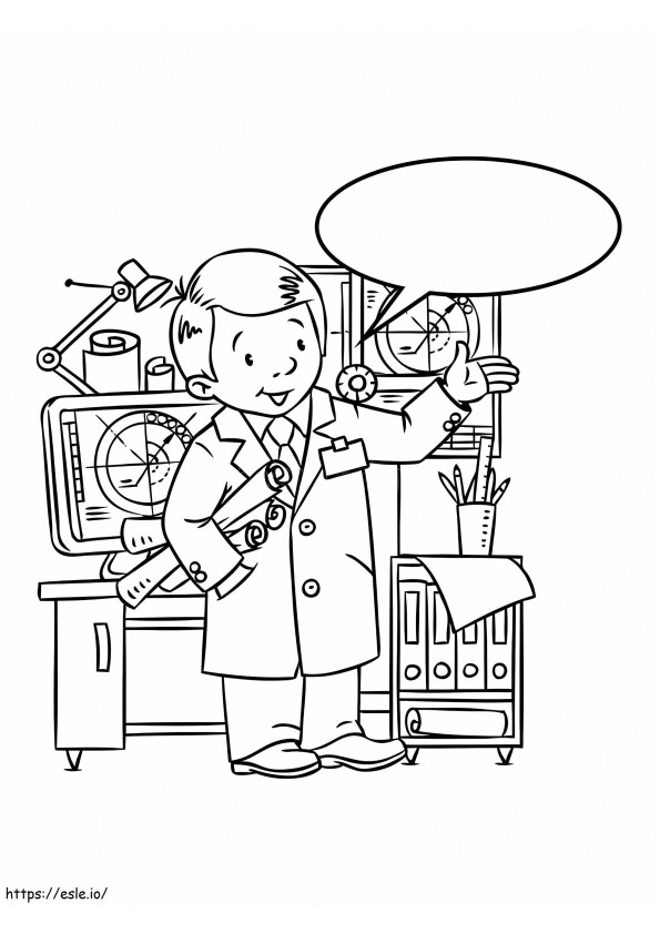 Engineer Is Talking coloring page