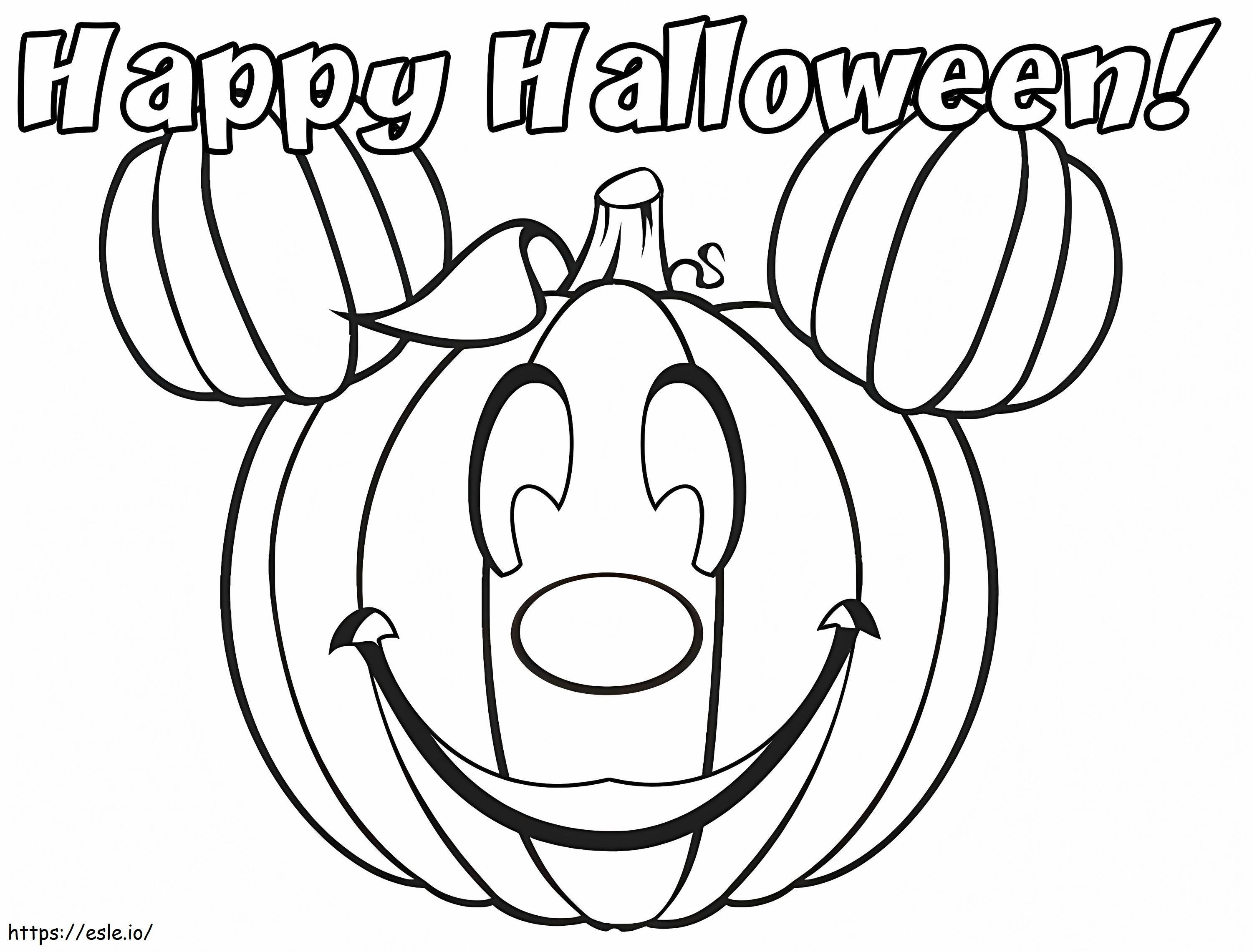 Pumpkin Mickey coloring page
