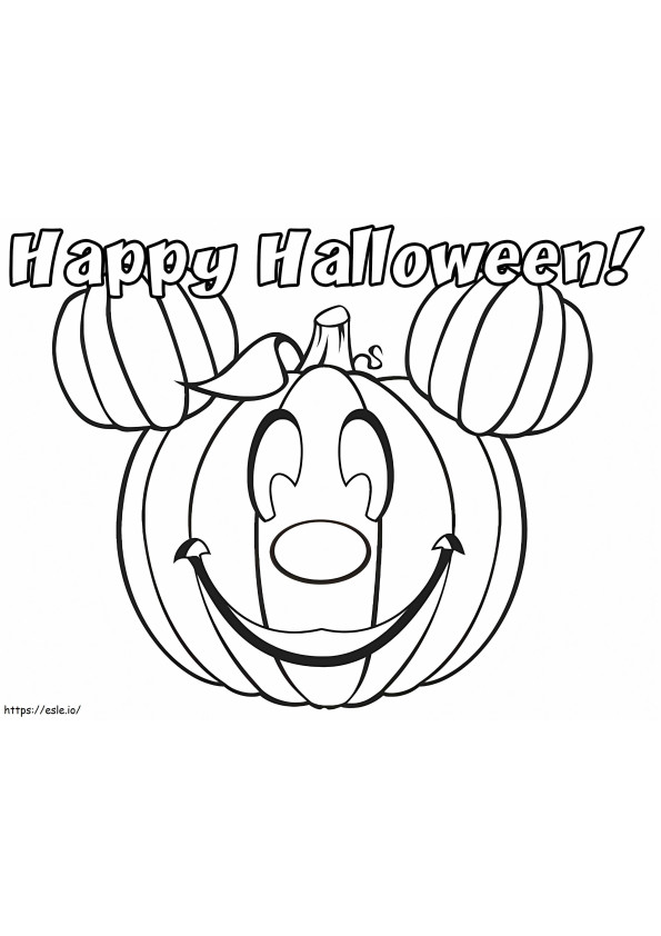 Pumpkin Mickey coloring page
