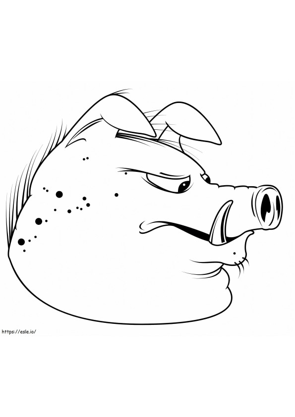 Lustiger Warzenschweinkopf ausmalbilder