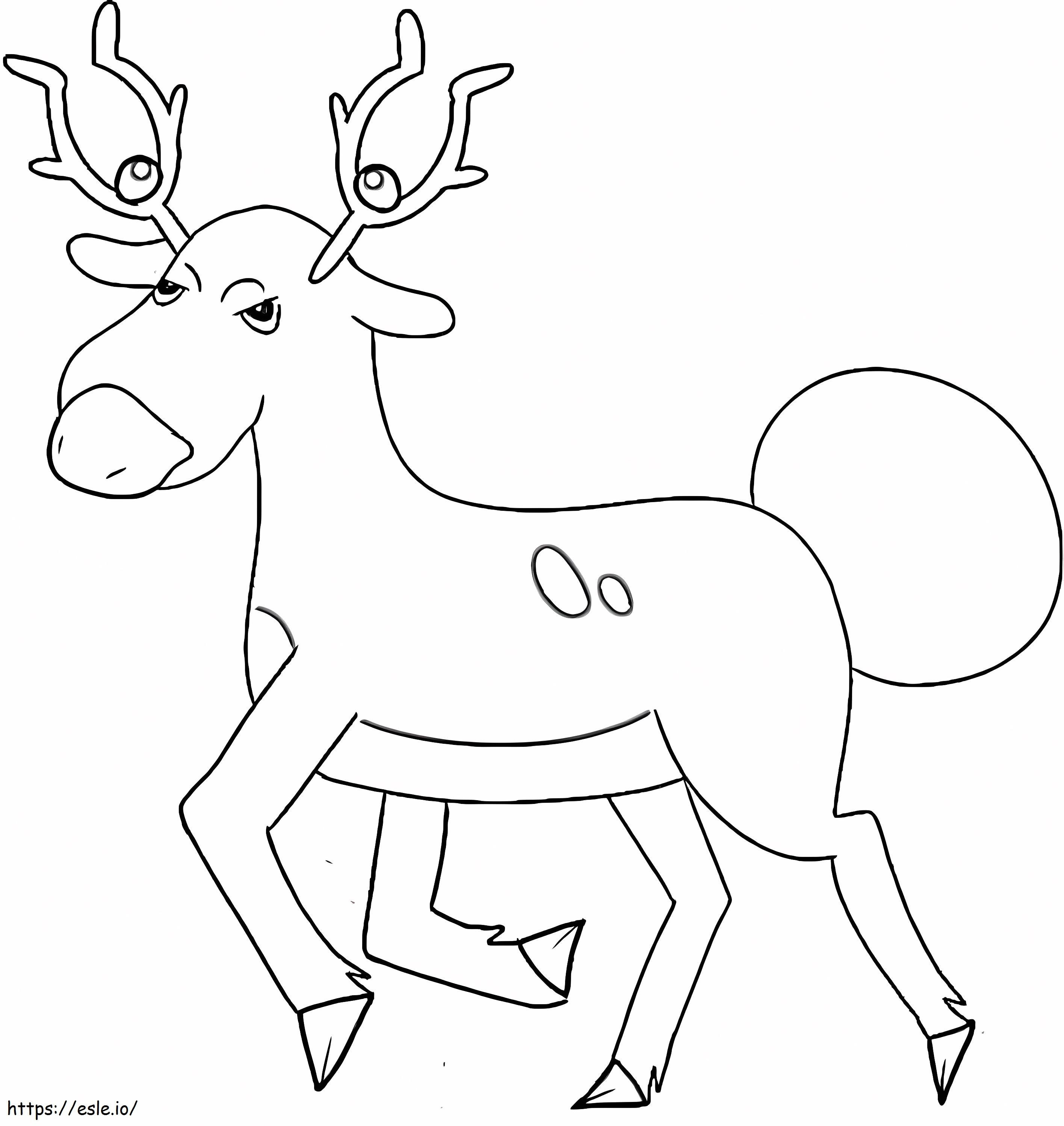 Funny Stantler Pokemon coloring page
