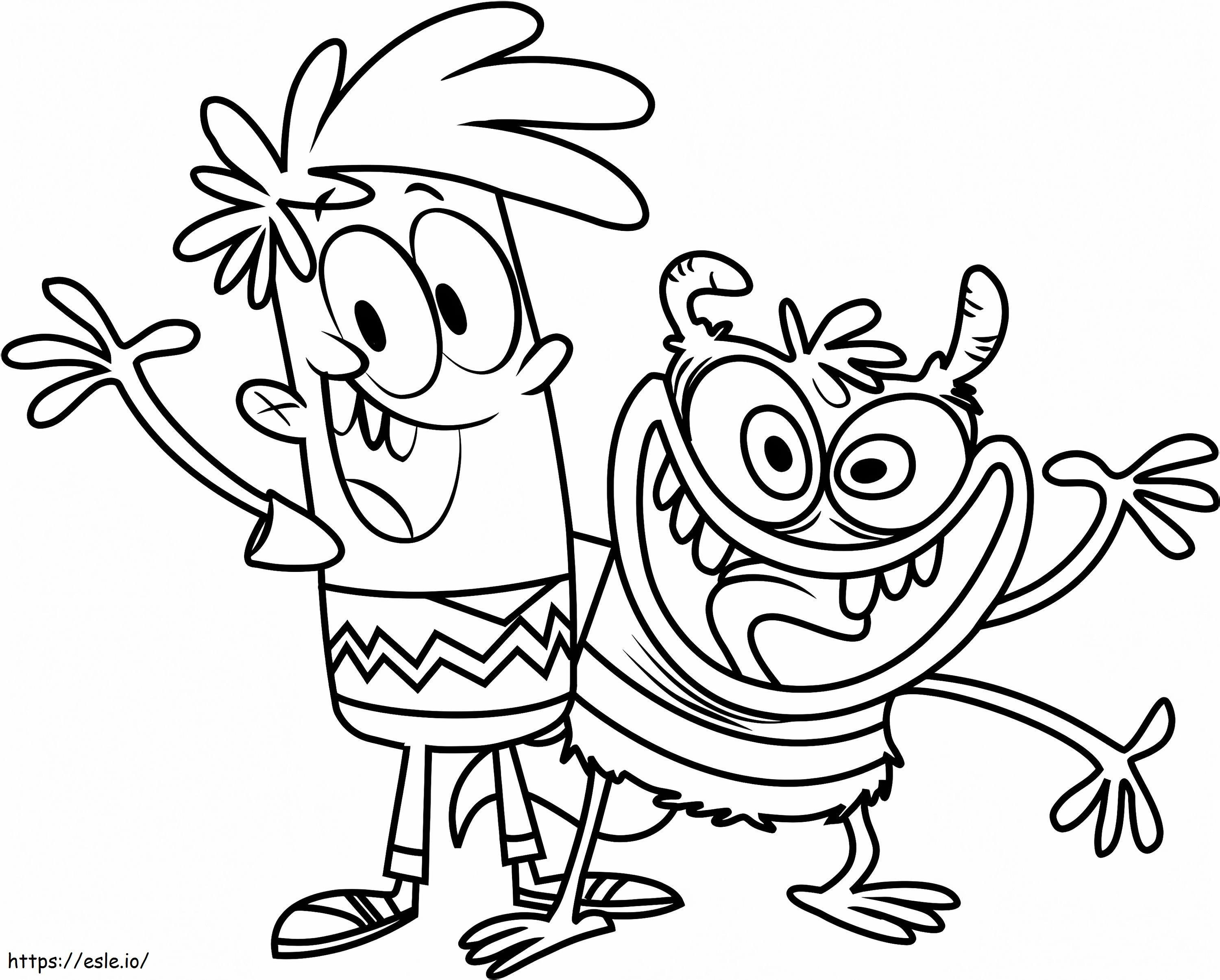 1531187398_Bunsen And Mikey A4 coloring page