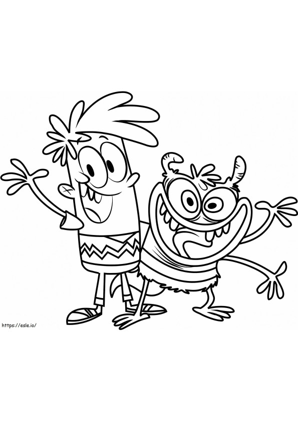 1531187398_Bunsen And Mikey A4 coloring page
