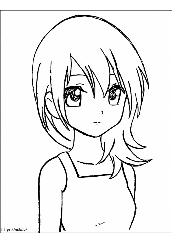 Cute Girl Manga coloring page